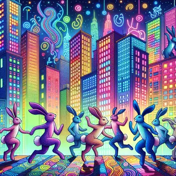 In my Zootopia themed dream, rabbits danced joyfully under vibrant neon lights.