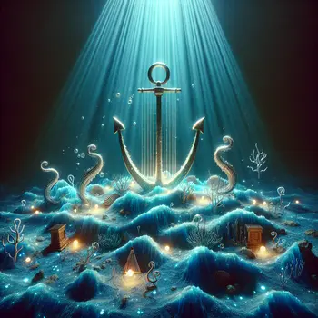 In my dream, an anchor sparkled beneath waves, holding secrets of the deep.