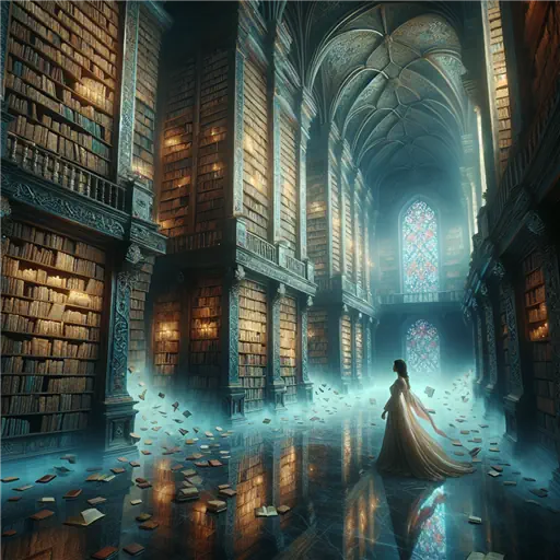 In the dream, I wandered an ancient library, whispers echoing between dusty shelves.