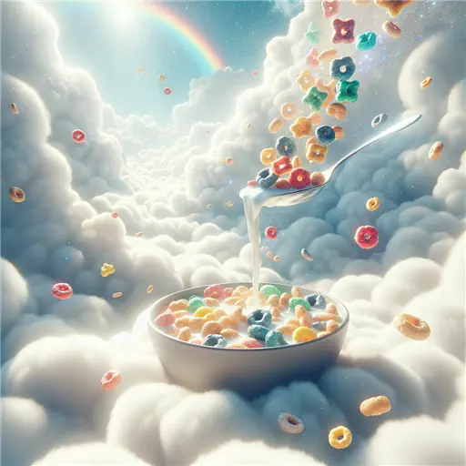 In my dream, the bowl of cereal floated through clouds of milk.