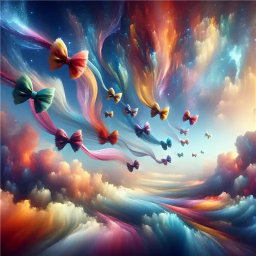 In my dream, bowties danced through the sky, elegantly swirling in colors.