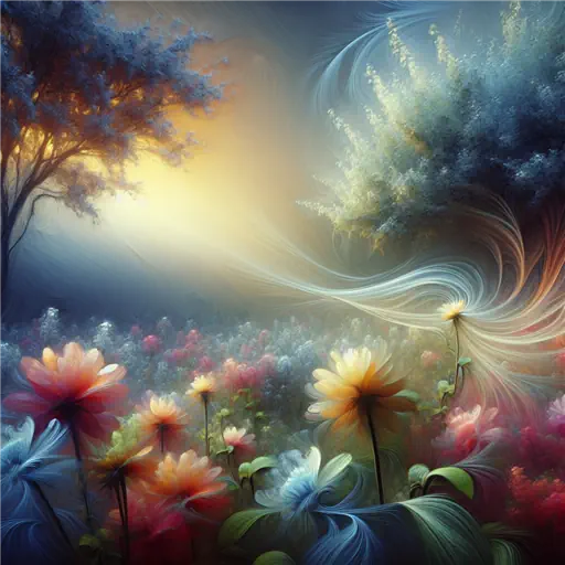 In my dream, a gentle breeze whispered secrets through the blooming flowers.