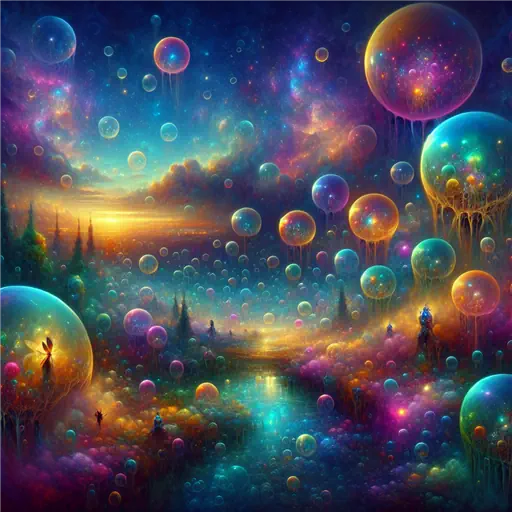 In my dream, colorful bubbles floated, whispering secrets of forgotten realms.