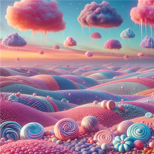 In my dream, candy clouds floated over vibrant fields of bubblegum world.