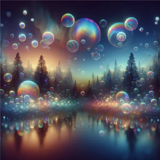 In a dream, shimmering bubbles floated, whispering secrets of forgotten wishes.