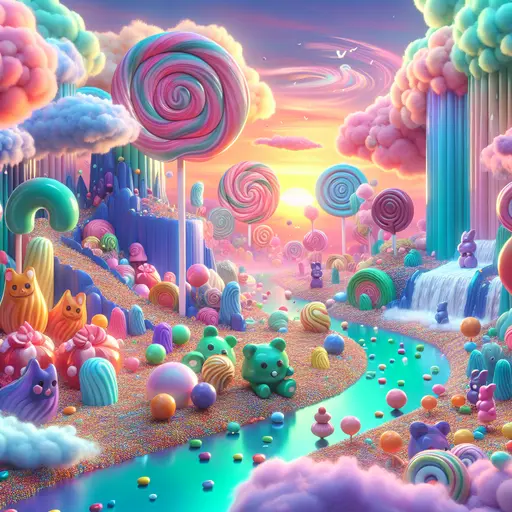 In a vivid dream, I wandered through sparkling candyland, marveling at sweets.