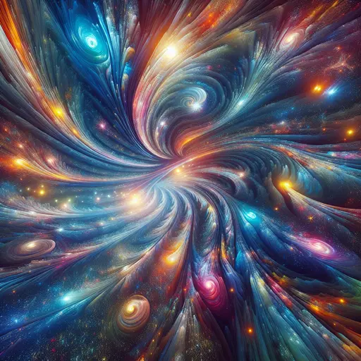 In the dream, the ceiling blossomed with vibrant, swirling galaxies and stars.