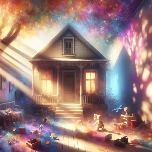 In the dream, sunlight flooded the childhood home, laughter echoed through empty rooms.