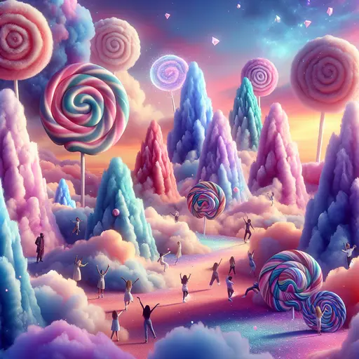 In a vibrant dream, I soared, climbing mountains of cotton candy clouds.