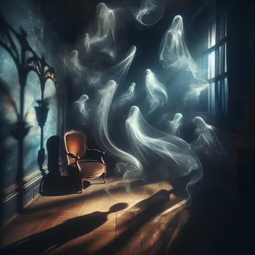 In my dream, shadows whispered secrets at the dimly lit corner.