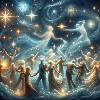 In my dream, familiar faces danced under starlit skies, laughter echoing softly.