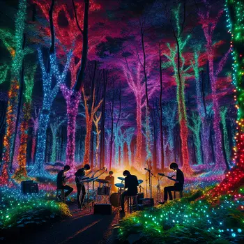 In my dream, my favorite band played in a surreal, glowing forest.