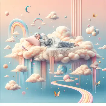 In my dream, I floated on a cloud, feeling lazy and content.