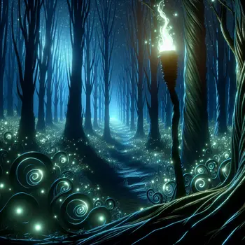 In the dream, a flashlight illuminated hidden paths through a dark, whispering forest.