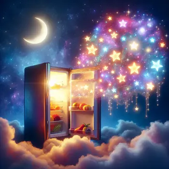 In a dream, I opened a fridge full of sparkling, colorful stars.