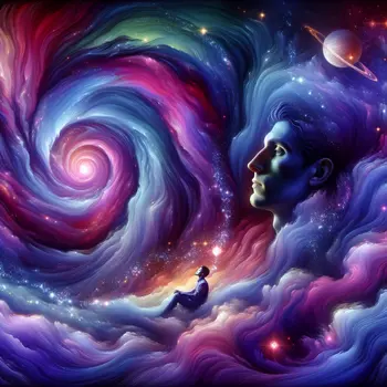 In my dream, I floated through a vibrant, swirling galaxy of colors.