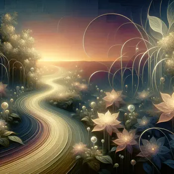 In a dream, a winding garden path led to forgotten memories and whispers.