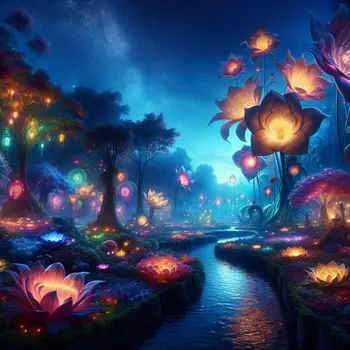 In a vibrant dream, flowers whispered secrets in a magical garden.