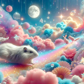 In my dream, a giant gerbil raced through fields of cotton candy clouds.