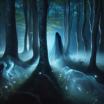 In my dream, a ghost whispered secrets in the moonlit forest's shadows.