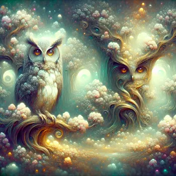 In the dream, a giant talking owl guided me through a mystical forest.