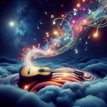 In a dream, stars danced while my guitar sang melodies of forgotten love.