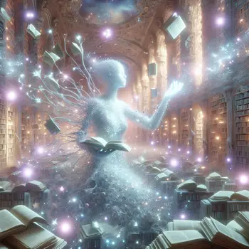 In my dream, the holographic librarian organized books with shimmering light.