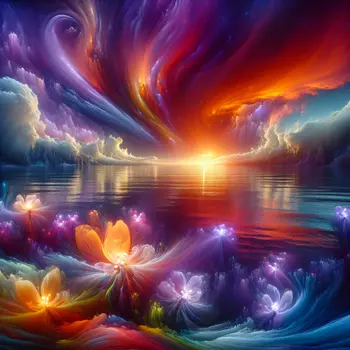 In the dream, vibrant colors painted the horizon, whispering secrets of eternity.