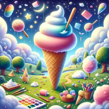 In my dream, giant ice cream cones rained down from cotton candy clouds.