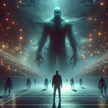 In the dream, I stood alone, defeated, losing a contest to shadows. In the dream, I stood alone, defeated, losing a contest to shadows.