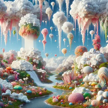 In my dream, fluffy marshmallows rained down, creating a sugary paradise.