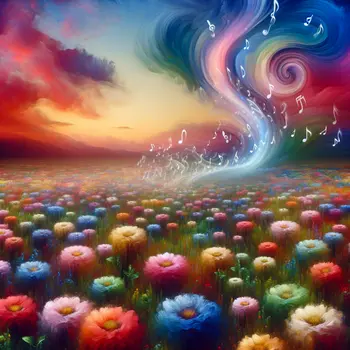 In a dream, vibrant colors danced to a soothing, enchanting melody.