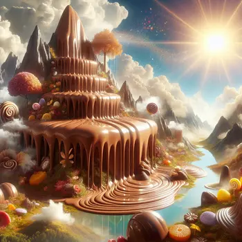 In my dream, melted chocolate cascades down mountains, thick and irresistible.