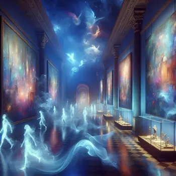 In a dream, the museum came alive, whispers echoing through ancient halls.