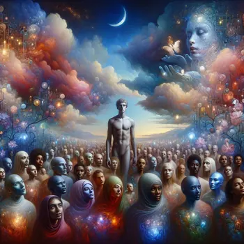 In the dream, I stood naked amid a crowd, surreal and vulnerable.