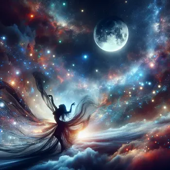 Under a starlit sky, I danced freely, embraced by the new moon's glow.