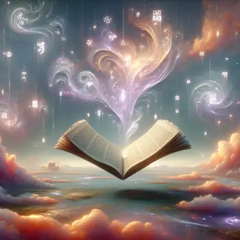 In my dream, a floating newspaper reveals secrets written in shimmering ink. In my dream, a floating newspaper reveals secrets written in shimmering ink.