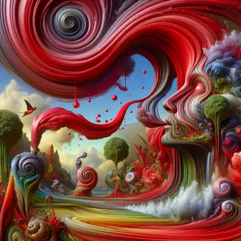 In a surreal dream, crimson rivers flowed from my nose, chaos ensued.