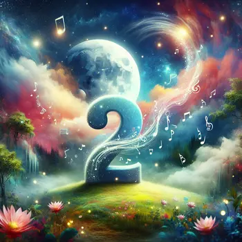 In my dream, number 2 danced gracefully under a shimmering moonlit sky.