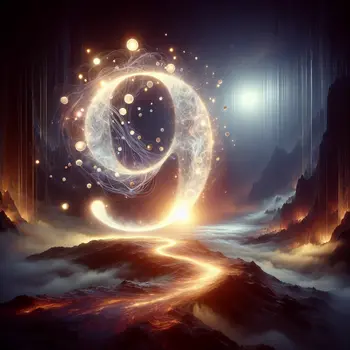 In my dream, number 9 glowed, illuminating a path through darkness.