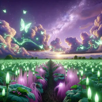 In my dream, endless fields of glowing okra danced under a lavender sky.