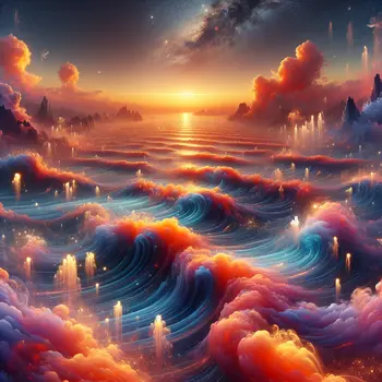 In my dream, waves danced in the shimmering Orange ocean, enchanting my soul.