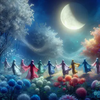 In the dream, colorful pajamas danced under moonlight in a whimsical garden.