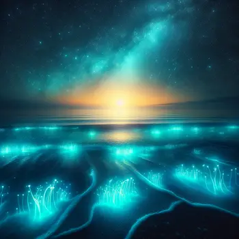 In the dream, oceans shimmered with a phosphorescent glow, whispering secrets softly.