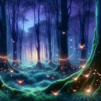 In a twilight forest, whispered poetry danced like fireflies in my dream.