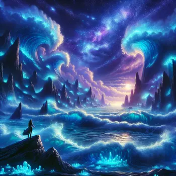 In a dream, towering waves crashed, showcasing the unstoppable power of nature.