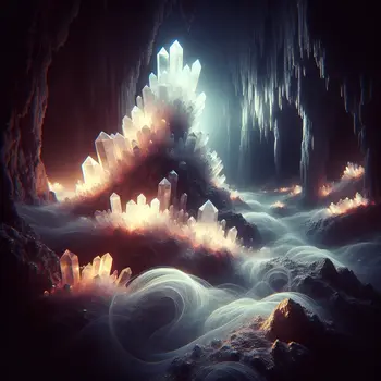 In my dream, shimmering quartz crystals floated, illuminating a hidden cavern's darkness.