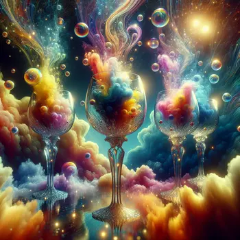 In a dream, swirling rainbow colored concoctions danced in shimmering crystal goblets.