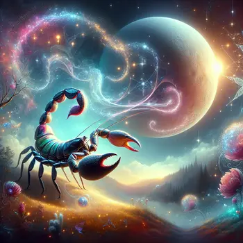 In my dream, a giant scorpion danced beneath a shimmering moonlight.