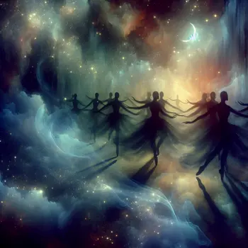 In the dream, shadows danced eerily, whispering secrets of the night.